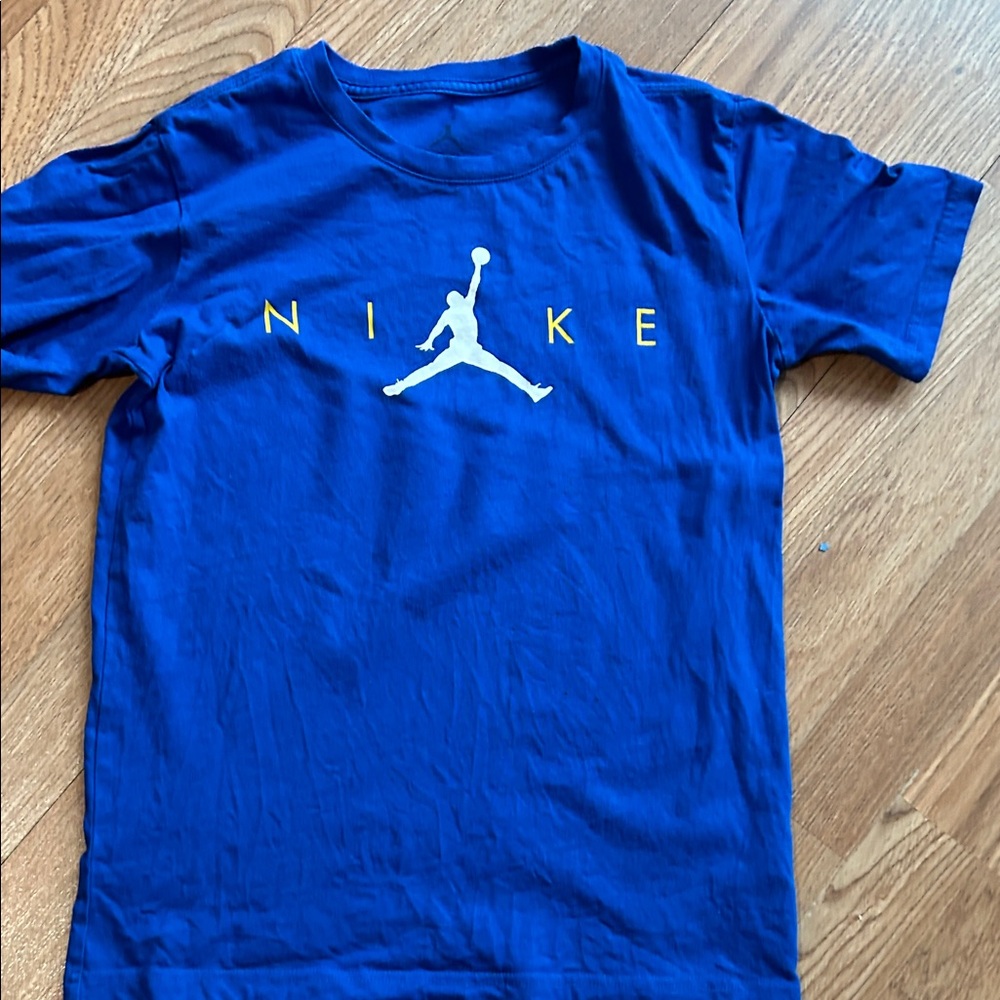 Nike Kids Royal Blue Tee with Yellow Logo